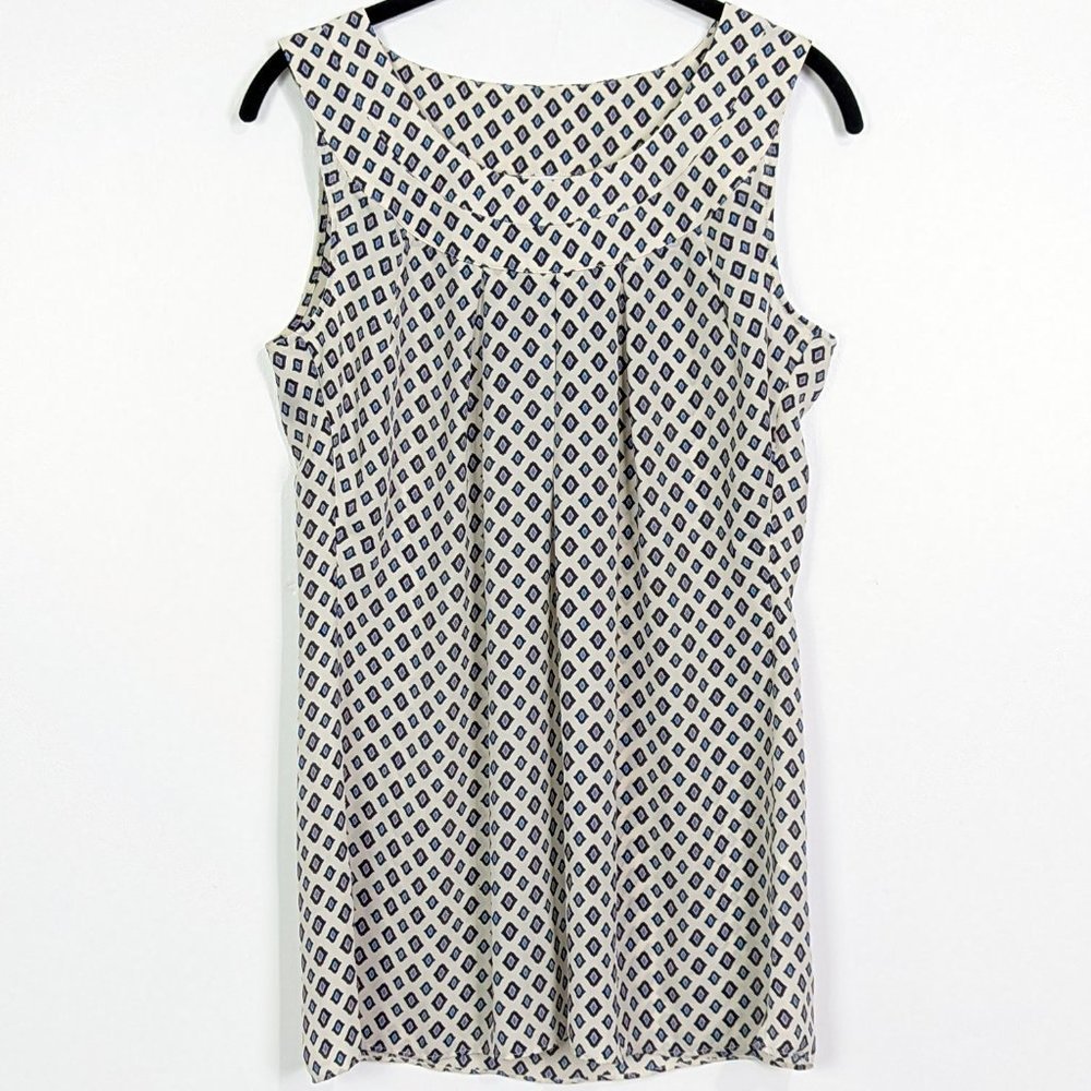 CAbi Cleo Diamond Geometric Print Top Style 3272 Size S